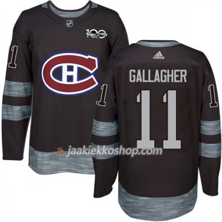 Miehille NHL Montreal Canadiens Pelipaita Brendan Gallagher 11 1917-2017 100th Anniversary Adidas Musta Authentic